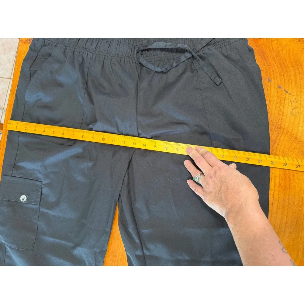Chef Works Cargo Pants Black 3XL Elastic Drawstring Waist CPWO-BLK-3XL NEW